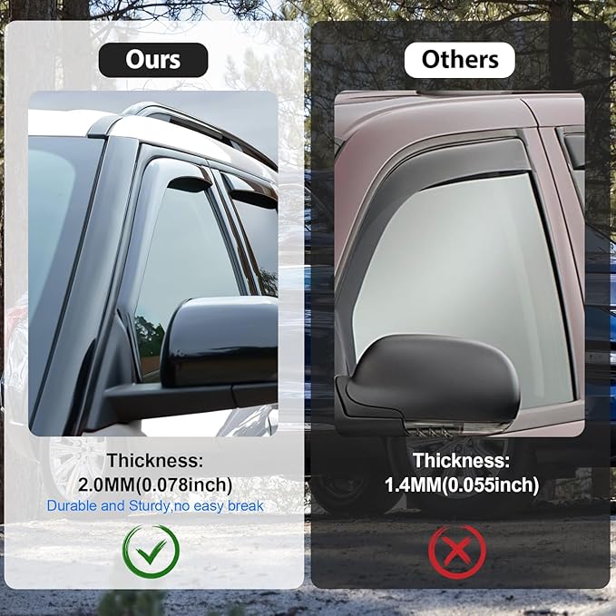 Nilight in-Channel Window Visors - Image 4