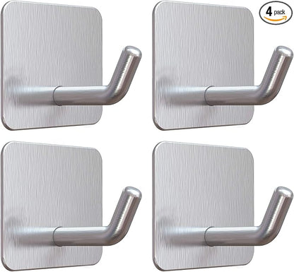 VIS'V Adhesive Hooks, Heavy Duty Shower Wall Stick on Hooks, Waterproof by VISV