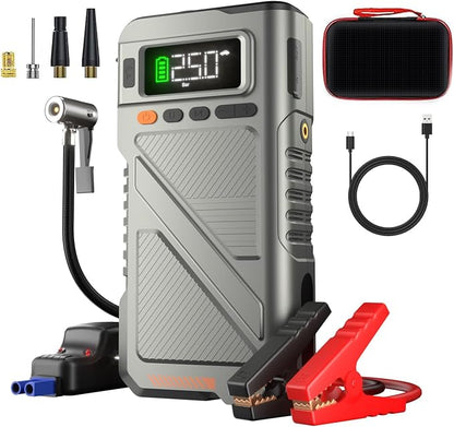 2025 Car Jump Starter with Air Compressor, Portable 6000A 150PSI Car Battery by Pabulum