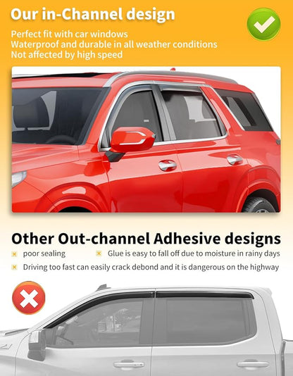 in-Channel Window Rain Guards Fit - Image 6
