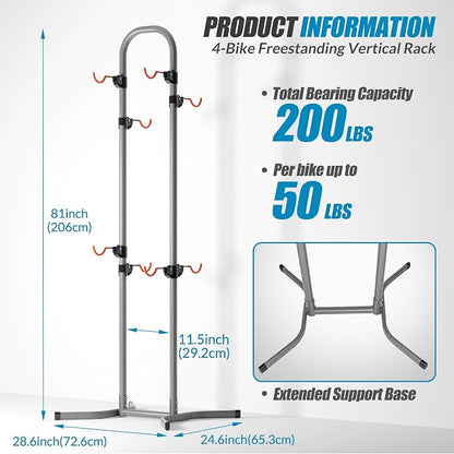 Suchtale 4 Bike Rack, Bicycle Rack, Bike Storage Rack - Image 2
