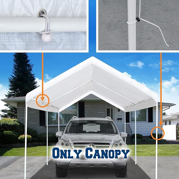 Rutile 12'x20' Carport Replacement Top Canopy Cover - Image 5