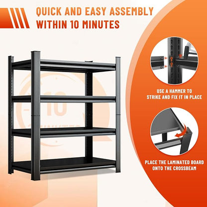Heavy Duty 5-Tier Shelving Unit 2500LBS Capacity - Image 7