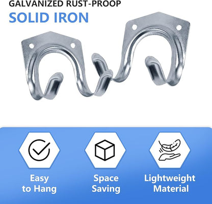 15 Pack Tool Hanger Hooks, Wall Mount Garage Garage Shed Hooks Heavy Duty - Image 3