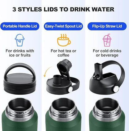 SENDESTAR 40oz Water Bottle Wide Mouth Stainless Steel Vacuum Insulated Double - Image 3