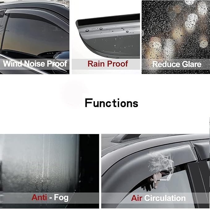 Side Wind Deflector Window Visors fit - Image 3