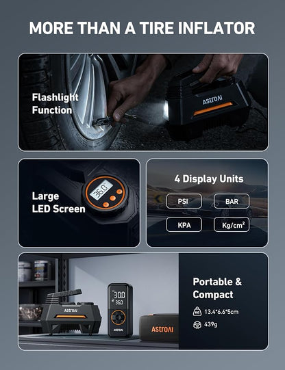 AstroAI Tire Inflator Portable Air Compressor Tire Air Pump - Image 7