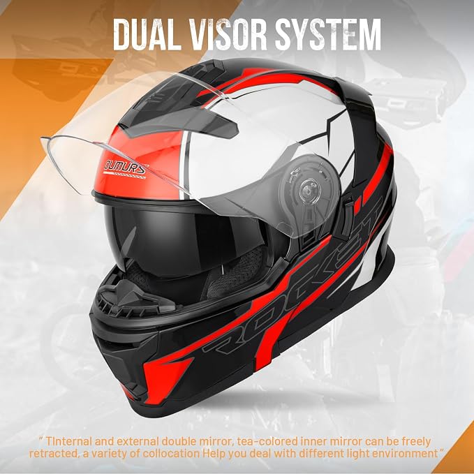 Modular Motorcycle Helmets Full Face Flip up Street Bike Motorcycle Helmet - Image 5