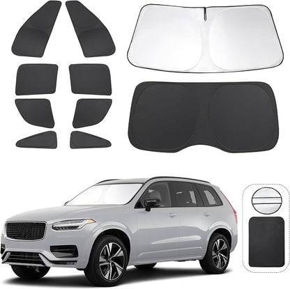 TINGLU Window Shades for Volvo XC90 2016-2024 2025 Accessories Car Side Full by TINGLU