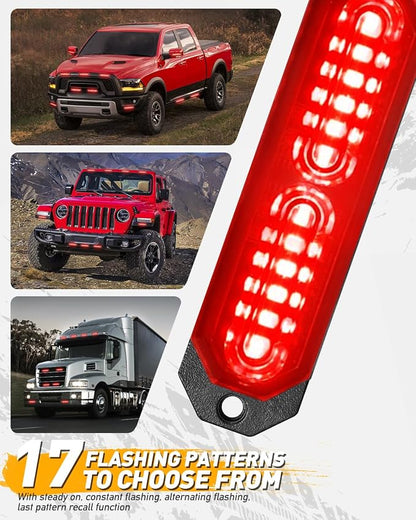 HLauto 1200T Emergency Strobe Grille Lights: 8pcs 12 LED Sync Feature Safety - Image 5