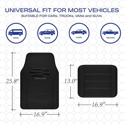 Skechers Memory Foam Car Mats, Leather Piping - Image 6
