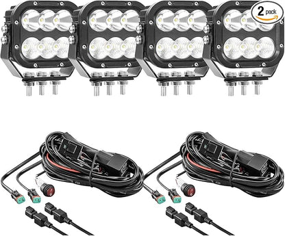 Off Road LED Pod Lights 5 Inch 120W 10000lm Offroad LED Work Light Pods by SanYoung-AutomotiveLights