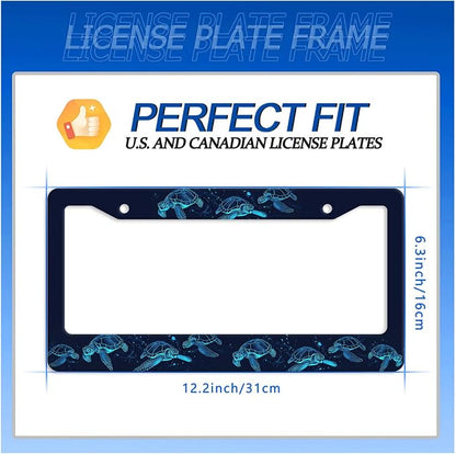 Sea Turtle License Plate Frame Blue Turtles License Plate Stainless Steel Funny - Image 7