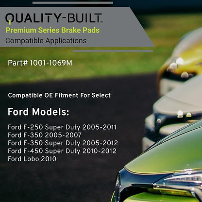 Premium Semi-Metallic Front Brake Pads Compatible - Image 3