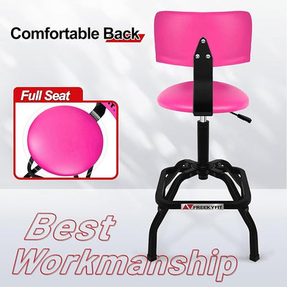 Shop Stool with Backrest, Mechanic Garage Stool - Image 6