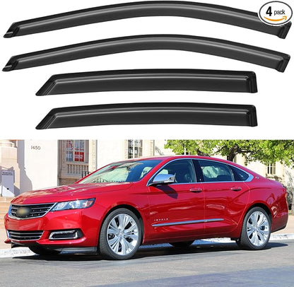 Window Visors Rain Guards for 2014-2020 Chevy Impala, Out-Channel Window Vent by YQAUTEC