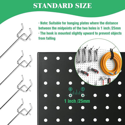 50Pcs 6"/15CM Pegboard Hooks Assortment Set, Metal Peg Board Hooks - Image 5