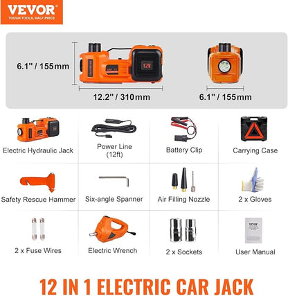 VEVOR Electric Car Jack, 5 Ton/11023 LBS Hydraulic Jack Lift - Image 7