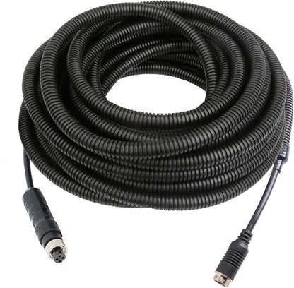 4 Pin Backup Camera Cable with Corrugated Tube Cover, 4 Pin Aviation Extension by STONVUE