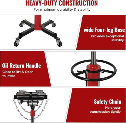 Hydraulic Transmission Jack 1100 Lbs Capacity 33.8"-72.8" Lifting Height 2 - Image 6