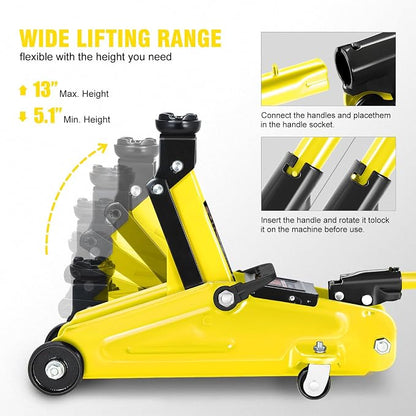 DNA MOTORING Low Profile Hydraulic Trolley Service/Floor Jack, 2 Ton Capacity - Image 3