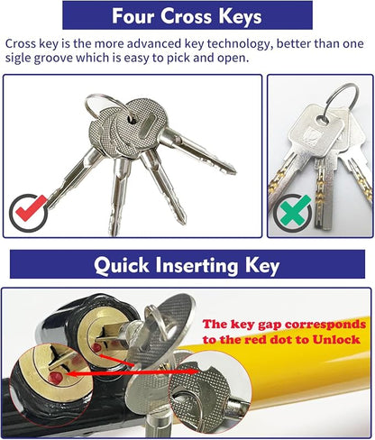 Steering Wheel Lock Anti-Theft car Device Car Wheel Locks Heavy Duty Vehicle - Image 5