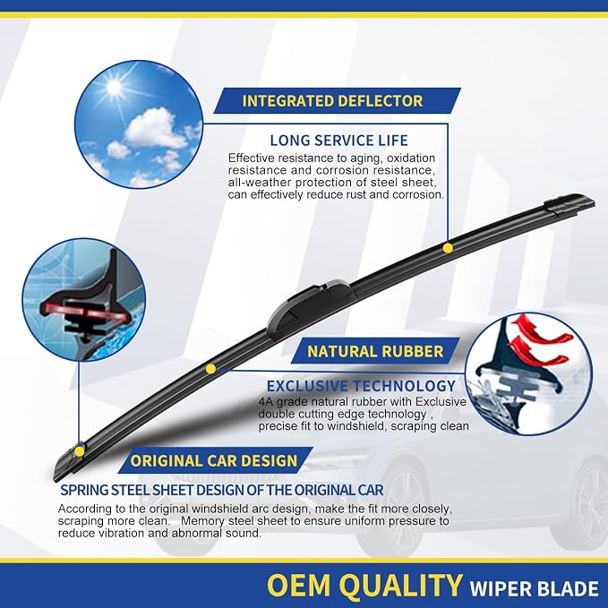 3 wipers Replacement for 2020 2021 2022 2023 Toyota highlander, Windshield - Image 4