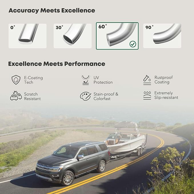 YHTAUTO 3 Inch Running Boards Side Steps Fit 2007-2019 Chevy Silverado & GMC - Image 5