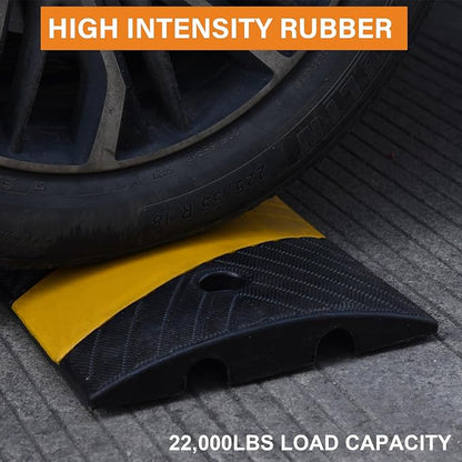 Orangestar 2-Pack 6Ft Rubber Speed Bump, 2 Channel Heavy Duty Speed Hump Cable - Image 2