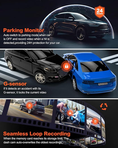 D21 Dash Cam, Real 4K Dash Camera Front 5G WiFi GPS, 157°Wide Angle Dash Camera - Image 5