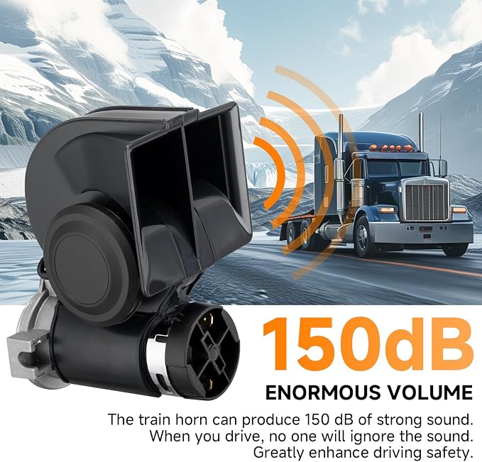 Pack of 2 Car Horn, Train Horns - Image 2