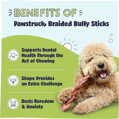 Pawstruck Natural 12" Braided Bully Sticks - Image 2