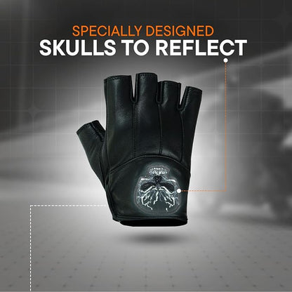 Daniel Smart Men's Motorcycle Leather Gloves - Image 4
