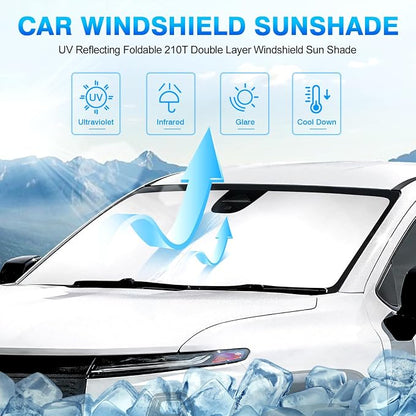 KUST Windshield Sun Shade for 2024 2025 2026 Chevrolet Silverado EV/Chevy - Image 2