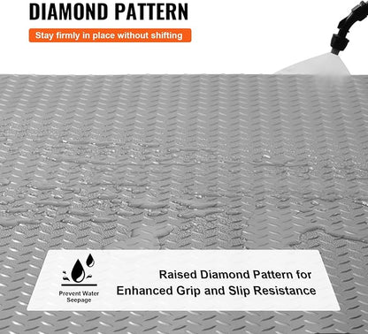VEVOR Floor Mat, 13 x 4.9 FT PVC Flooring Roll, Non-Slip Diamond Texture - Image 4