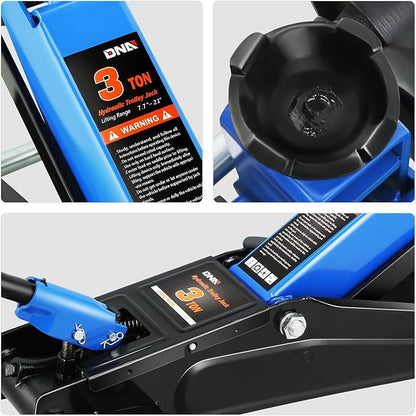 DNA MOTORING 3 Ton Low Profile Floor Jack, 3 tons Capacity Fast Lift Hydraulic - Image 6
