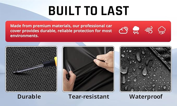 Small Car Cover Waterproof All Weather Protection - Image 3