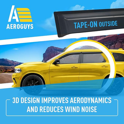 Extra Durable Window Deflectors Tape-On Window Visors Rain Guards Fit - Image 5
