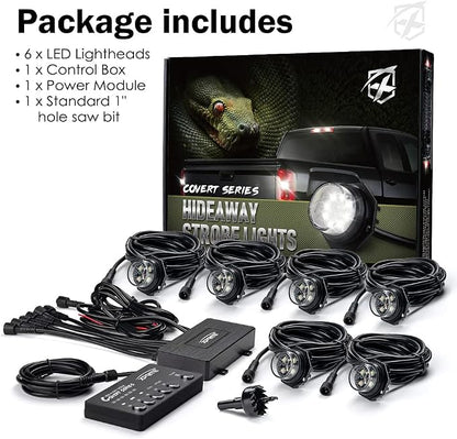 Xprite Amber Green LED Hideaway Strobe Lights Kit 20 Flashing Patterns - Image 7