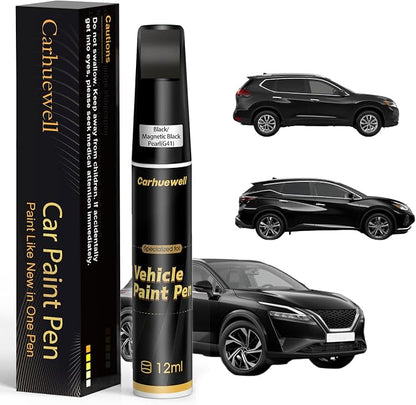 Black/Magnetic Black Pearl Touch Up Paint Compatible by Carhuewell