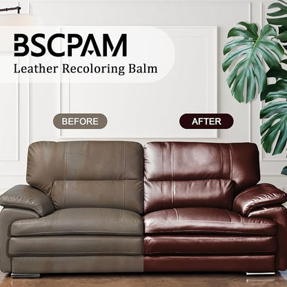 12oz Leather Recoloring Balm & 3.4oz Mink Oil Leather Conditioner kit, Maroon - Image 2