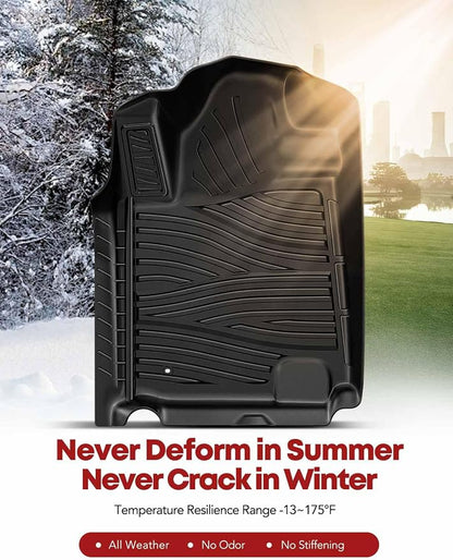 YHTAUTO Floor Mats Fit 2012-2021 Toyota Tundra CrewMax/Double Cab, TPE All - Image 8