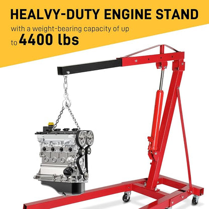 Engine Hoist 2 TON Folding Hydraulic Engine Motor Hoist Cherry Picker Shop - Image 6