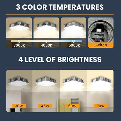 70W LED Canopy Lights 4Pack, 30/45/60/70W Selectable, 3CCT 3000/4000/5000K - Image 3