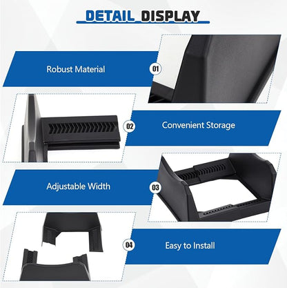 4 Pcs Car Tire Display Stand Wheel Display Rack Adjustable Width Rim Storage - Image 4