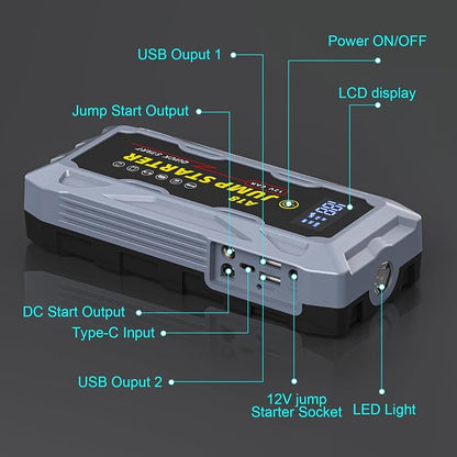 Car Jump Starter Portable 6000A Peak Battery Booster - Image 6