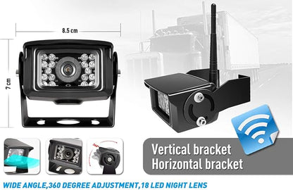 Digital Wireless Backup Camera System Kit, IP69 Waterproof Wireless Rear View - Image 5