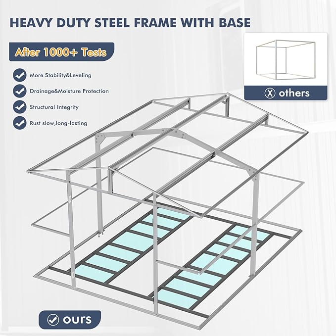 10x12 FT Metal Storage Shed - Image 2