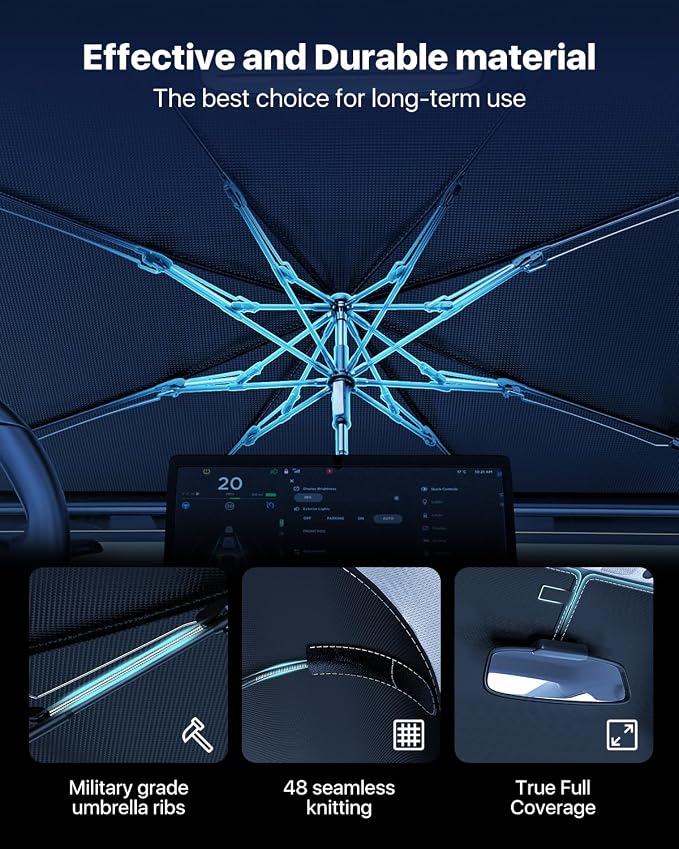Nmoiss Windshield Sunshade Umbrella Car - Image 7