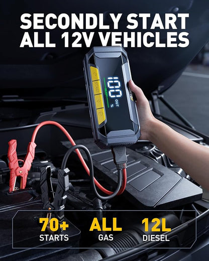 AUXITO 8000A Car Battery Jump Starter Boost Force Start Function Jump Box 60W - Image 2